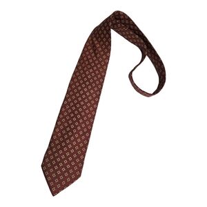 ST DUPONT Burgundy Floral Silk LUXURY Tie HANDMADE ITALY